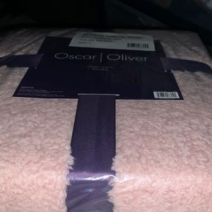 Brand new in wrap with bow plush throw soft pink